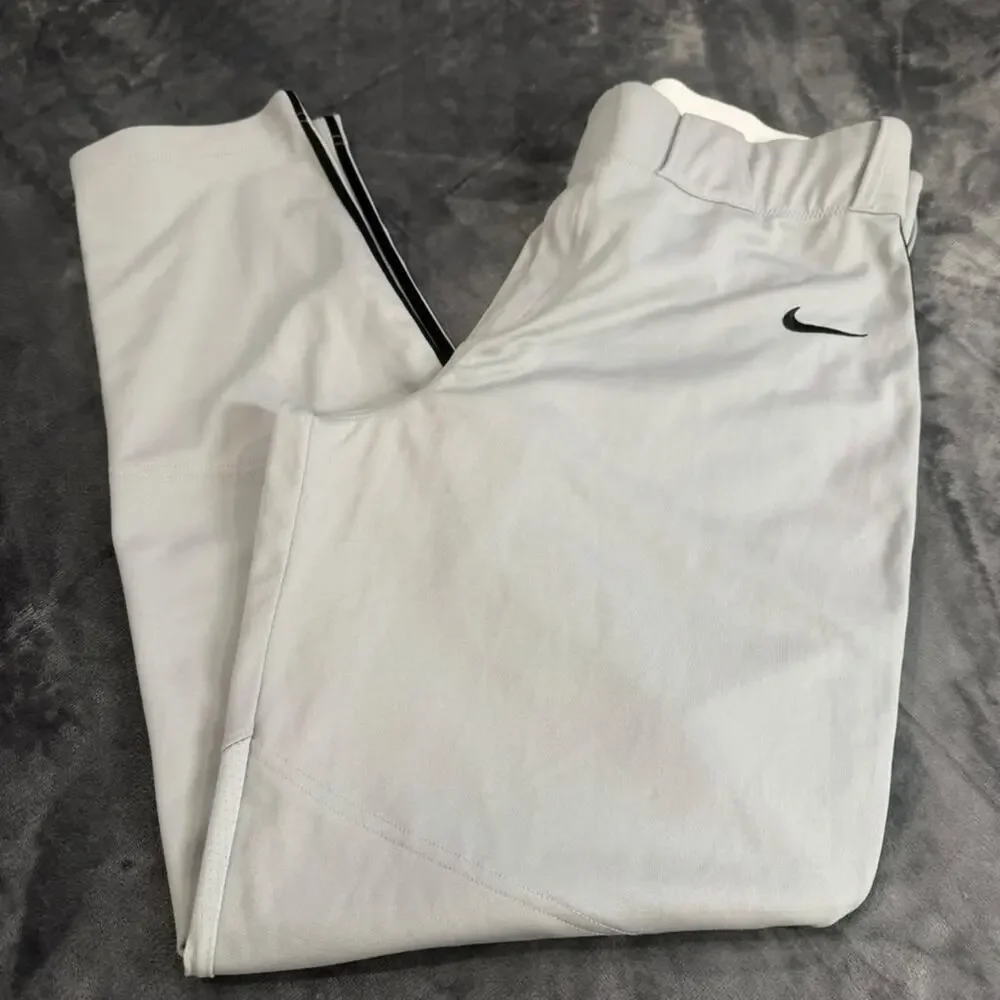 Nike Dri Fit Swingman Baseball Pants Men's Sz XL Gray Black Stripe Vented